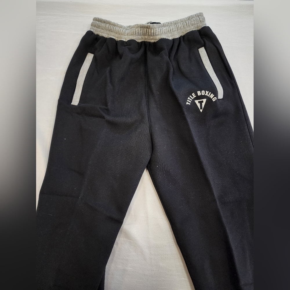 Title Boxing Men's Black Grey Training Joggers Warm Pockets, sz XL - Picture 4 of 15